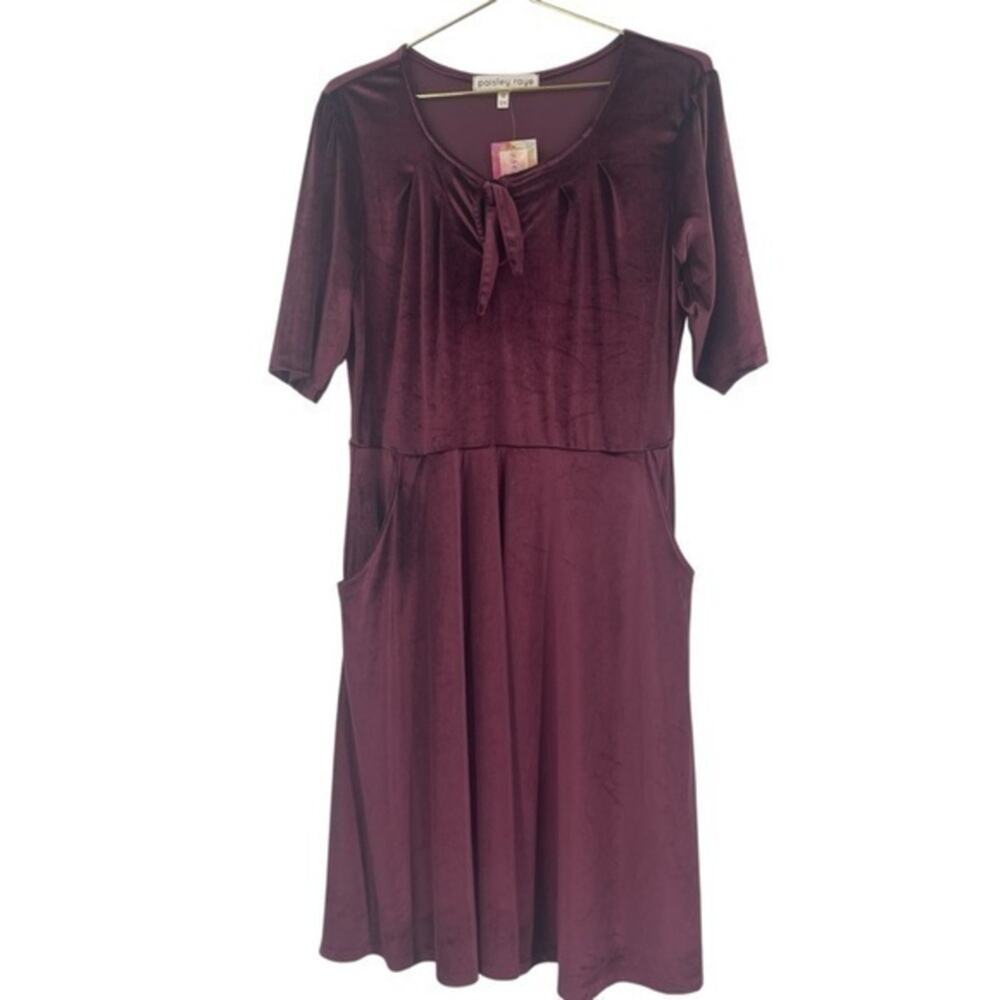 NWT Paisley Raye Purple Plum Dress 0X